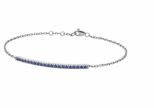 Pulsera Donna Oro Mujer in Oro blanco Zaffiro 0.20 Ct BROR-8-253 TENNIS - BROR-8-253 TENNIS